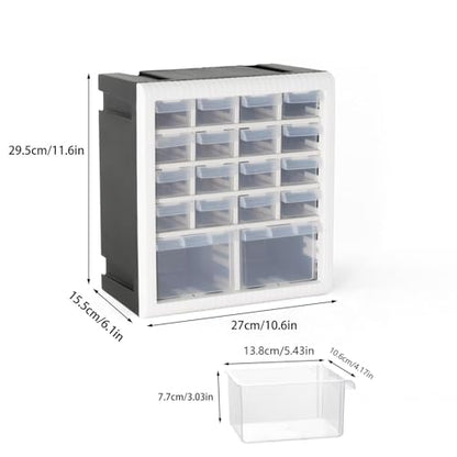 Gonice 18 Drawer Plastic Screw Storage Organizer, Tool Storage Box for Screws, Nuts and Small Parts - style: 18 drawer