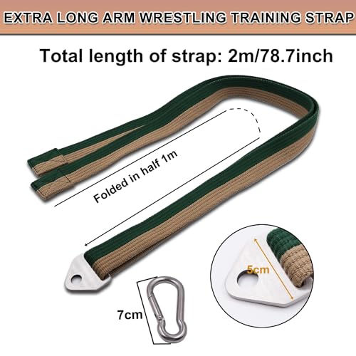 Multifunction Arm Wrestling Pronation Belt Strap, with Stainless Steel Triangle Buckle - Versatile 79" Non-Slip & Durable Strap, Pronation and Back Pressure Forearm Strength Training Equipment - color: camouflage