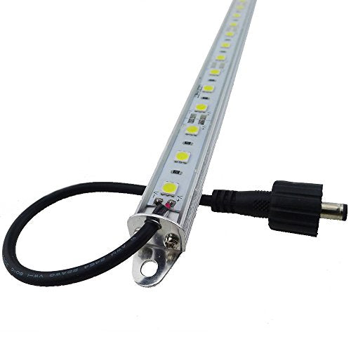 12" Blue 460nm LED Aquarium Fish Tank Light SMD5050 Waterproof IP67 | 18LEDs Aluminum LED Lighting 12V DC Grow Plant Light Bar Marine Reef Aquariums Lighs (No Adapter and Dimmer) - color: Blue