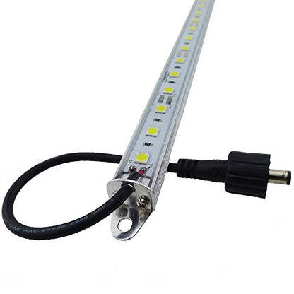 12" Blue 460nm LED Aquarium Fish Tank Light SMD5050 Waterproof IP67 | 18LEDs Aluminum LED Lighting 12V DC Grow Plant Light Bar Marine Reef Aquariums Lighs (No Adapter and Dimmer) - color: Blue
