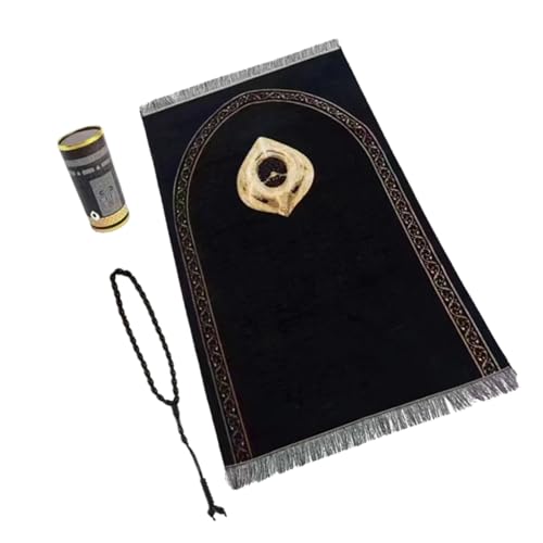 Compact Pocket Mat Box Portable for Prayer Muslims Islamic Prayer Mats Prayer Rug Gift Package with Rosary Beads Prayer Mat Travel Blanket