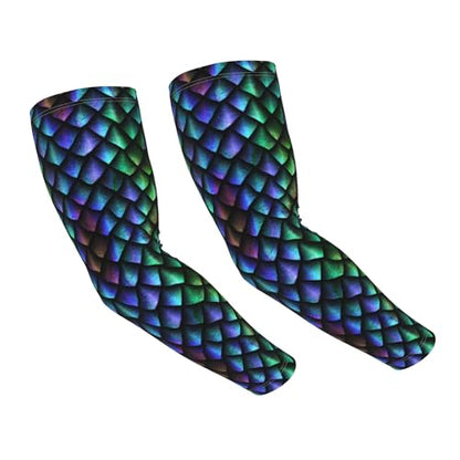 Arm Sleeves Outdoor Garden Sports Cooling Sun Sleeve for Women Men Farm - color: Dragon Skin