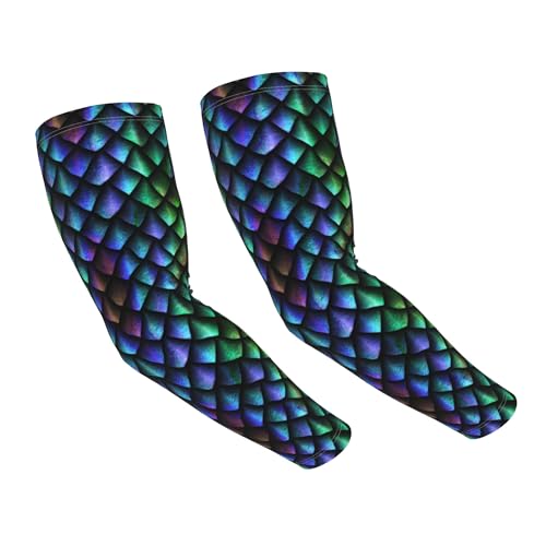 Arm Sleeves Outdoor Garden Sports Cooling Sun Sleeve for Women Men Farm - color: Dragon Skin