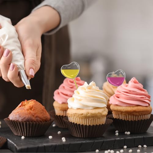 [Star Style] Vabiooth 50Pcs 4mL Cupcakes Disposable Plastic Transfer Pipettes Liquid Dropper for Chocolate or Strawberries Cupcakes, Ice Cream, Mini Cakes, Waffles, Children's Painting - size: 50pcs, style: Star Style
