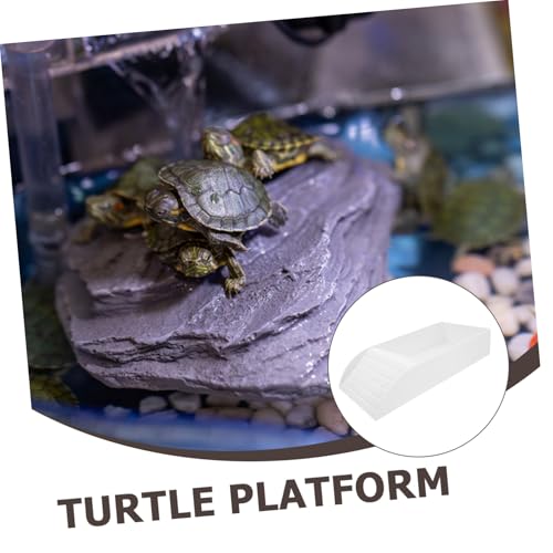 Totority Turtle Basking Platform Ramp for Reptiles Multipurpose Food and Water Dish for Aquariums for Turtles Frogs and Lizards and Stable Design Small