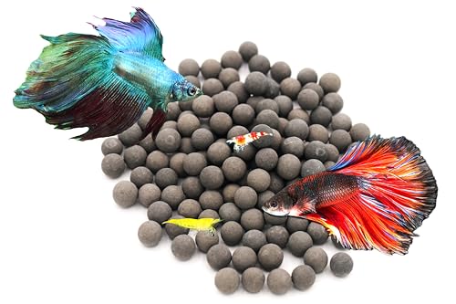 125 Regular Tourmaline Mineral Balls for Betta & Shrimp Freshwater Aquarium | 30+ trace elements • Natural mineral source • Long-lasting • Slow release • Freshwater aquarium mineral media - size: 125 Pack Regular