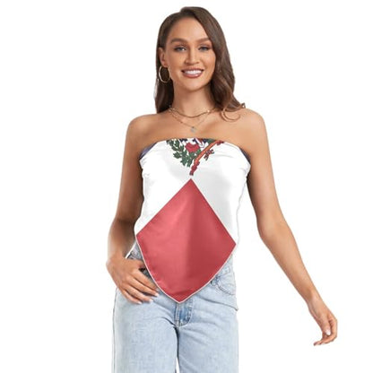 Bandana Square Head Scarf for Women Satin Hair Wrap Fashion Headband 27" - color: Dominican Republic Flag