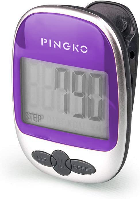 PINGKO Outdoor Multi-Function Portable Sport Pedometer Step/Distance/Calories/Counter - color: Purple
