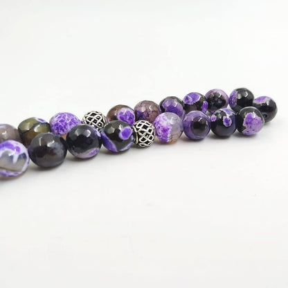 ALBASHAN Prayer Beads Purple Agate Tasbih Rosary Muslim Turkish Accessories Hand 10mm 33 45 51 66 99 100 Beads Bracelet Arabian - size: 10mmx51beads