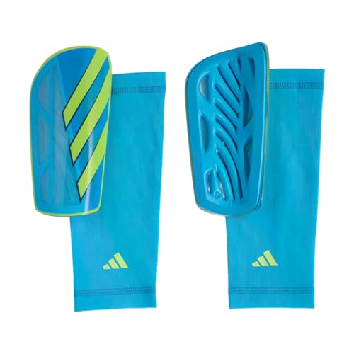 adidas Unisex Adult Tiro Soccer Shin Guards - color: Lucid Aquamarine/Lucid Ray Blue/Solar Yellow/Dusky Petrol/League, size: Small