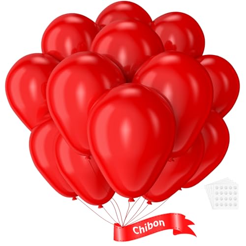 Red Latex Balloons, 150pcs 5 inches Red Round Helium Balloons for Wedding Anniversary Birthday Valentine's 4th of July Independence Memorial Day Patriotic Party Decorations - color: Red, size: 5 inches