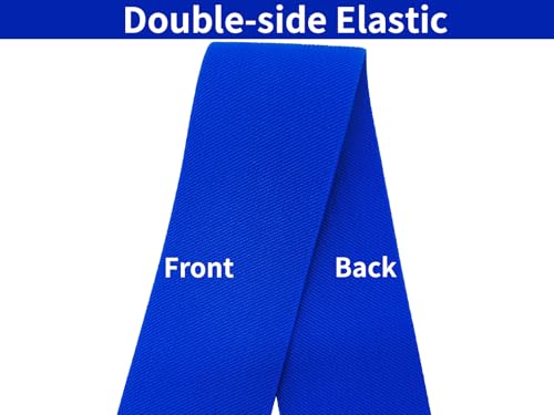 Royal Blue Wide Knit Elastic Band for Sewing 3 inch 5yards Double-Side Twill Woven Elastic Heavy Stretch Elastic Spool Band for Sewing Pants Waist-Wigs-Skirts-Craft-DIY Projects - color: Royal Blue #10