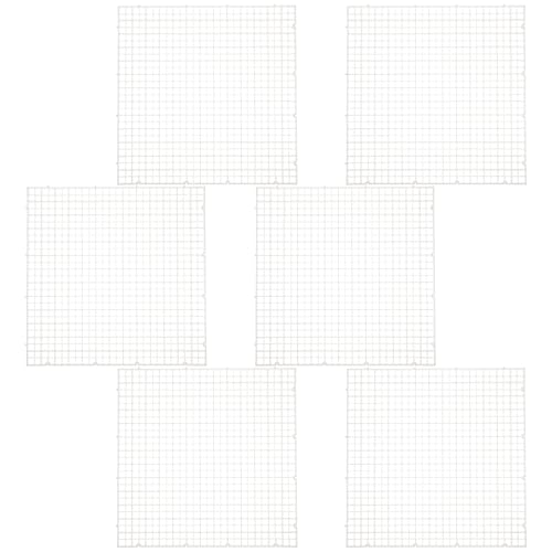 6 Pcs Aquarium Grid Dividers Fish Tank Partition Boards with Filter Tray White 30x30cm Bottom Isolation for Breeding and Tank Separation