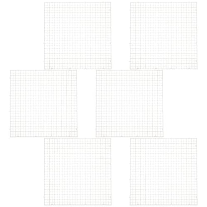 6 Pcs Aquarium Grid Dividers Fish Tank Partition Boards with Filter Tray White 30x30cm Bottom Isolation for Breeding and Tank Separation