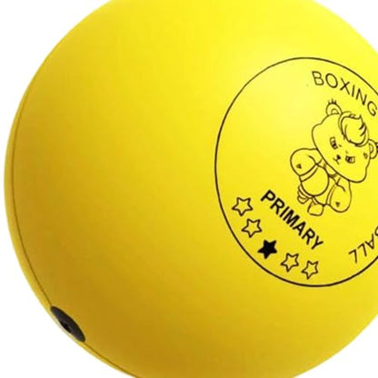 Punching Ball with Headband Adjustable Breathable Soft | Home Boxing Reflex Ball Punching Game for Men Women Adults Beginner Workout Exercise Relief Fitness MMA - color: Yellow