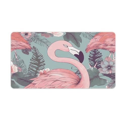 Large Size Gaming Mouse Pad Flamingo2 Desk Mat Non-Slip Base Waterproof Desktop Writing Pad for Office Home - color: Flamingo2, size: 40X75cm