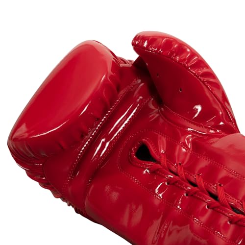 TITLE Boxing Inferno Intensity Lace Training Gloves - MMA, Kickboxing, Punching Bag, Sparring - 14, 16, 18oz - color: Red/White, size: 14 oz