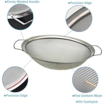 Fine Mesh Stainless Steel Bucket Filter Screen for 5 Gallon Buckets, Suitable for Filtering Paint, Rice, Honey, and Aquarium Cleaning