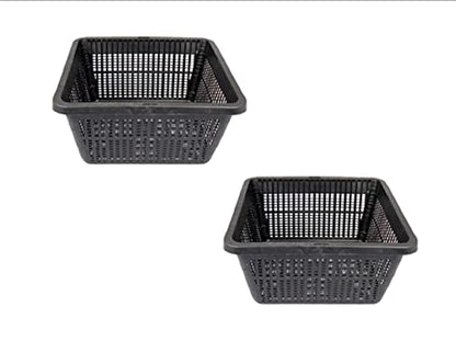 PondH2o 7 Inch (18cm) Square Plastic Slotted Mesh Baskets for Water Garden Pond Pond Plants or Flowers | Value 6 Pack, Aquatic Planting Nets Pots for Ponds, Aquariums, Aquaponics, Hydroponics