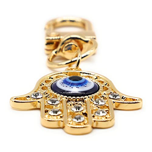 Evil Eye Keychains Car Key Ring Bag Purse Charm for Women Men - Good Luck Amulet Protection - color: J