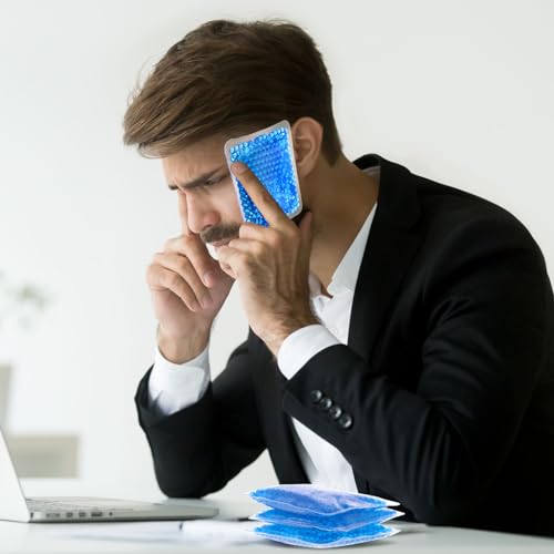 TrelaCo 30 Pack Blue Small Ice Packs for Injuries Reusable Mini Boo Boo Gel Bead Ice Pack Soft Cold Packs Cold Hot Compress for Pain Relief Wisdom Teeth Breastfeeding, Tired Eyes Face Neck - color: Blue