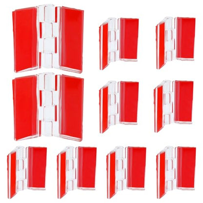 Hitefu Clear Acrylic Hinges, 30 * 35mm, 12 Pcs | Invisible, Self Adhesive, For Aquarium Lids, Cabinets, Display Stands & DIY Furniture - size: 30*35mm