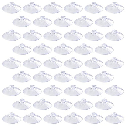 Pawfly 50 Pack Suction Cups, Small Rubber Suction Cups for Home Kitchen Bathroom Organization Christmas Decoration Window (1.8 Inch) - style: 1.8 in 50pcs