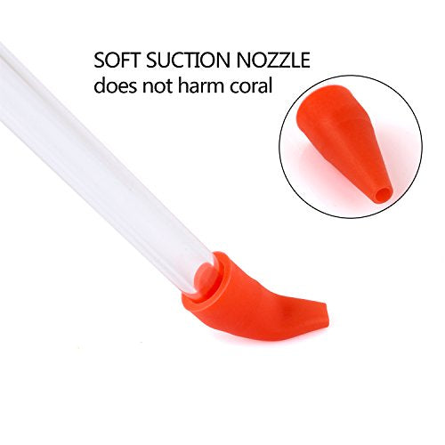 Aquarium Choice Coral Feeder Long Syringe Tube Liquid Fertilizer Feeder SPS HPS Marine Reef Coral Feeder Tool Fish Excreta Cleaner Precise spot Feeding Tube 18.3 Inch Long - size: 1 units red coral feeder