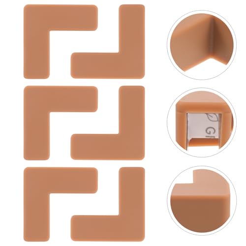 VICASKY Silicone Corner Protectors for Aquarium and Pet Carriers, Medium Brown Anti-Collision Tank Safety Bumpers, Flexible Corner Guards for Furniture and Safety, 6pcs