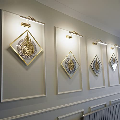 iwa concept Ayatul Kursi, Surah Al Ikhlas, Al Falaq and Al Nas Tempered Glass Set Islamic Wall Art, Quran Verse Arabic Calligraphy Decor, Islamic Gift for Muslims at Ramadan (White Glass) - color: White Glass