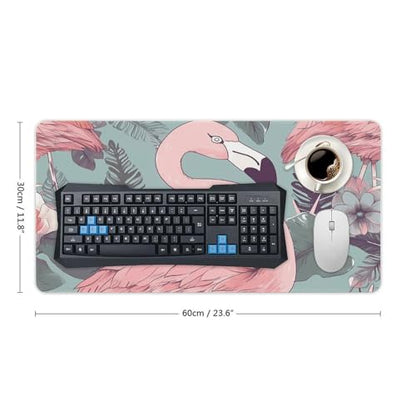 Large Size Gaming Mouse Pad Flamingo2 Desk Mat Non-Slip Base Waterproof Desktop Writing Pad for Office Home - color: Flamingo2, size: 30x60cm