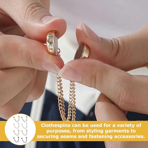 8 Pcs Magnetic Clothing Clips for Women,Magnetic Clothing Clips,Shirt for Women,Shirt for for The Side for Scarves, Hijab, Trousers