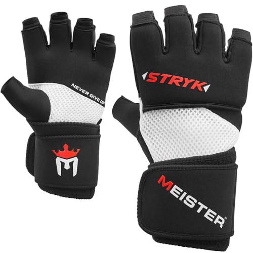 Meister Inner STRYK Gloves w/EliteGel for Boxing & MMA | Premium hand, knuckle and wrist protection, replaces hand wraps for boxing, MMA, Muay Thai and combat sports - size: X-Large