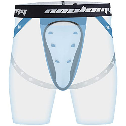 COOLOMG Athletic Flexible Cup Youth Boys Men Adult Hard Cup for Baseball Football Lacrosse Hockey MMA Boxing - size: Small
