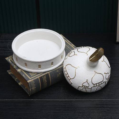 Islamic Cultural Decor Collection - Handcrafted Resin Mosque Models & Tower Ornaments for Home/Office Display Ramadan Decoration (Storage Basin) - style: Storage basin