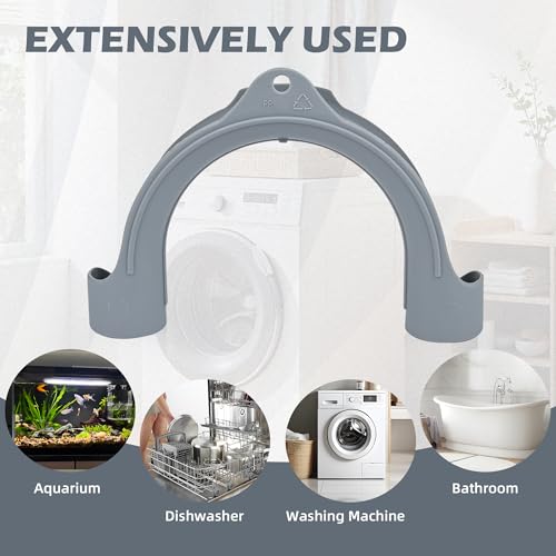 U-Shaped Washing Machine Drain Hose Holder Hook, 2Pack | U-Bend Hose Holder Hook, For Laundry Tub, Dishwasher and Sink Drain Hoses, Compatible with Samsung, GE Washers