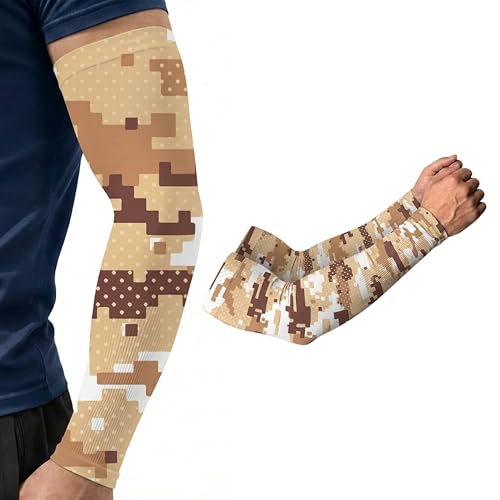 ARMORAY Arm Sleeves for Men UV Protection Cooling SPF 50 Sun Sleeves Sports - color: Sand Camo