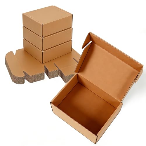 14x10x3 inches Brown Shipping Boxes 20 Pack，Corrugated Cardboard Gift Boxes，Mailing Boxes for Small Business Packing and Storage - color: Brown, size: 14x10x3 inch (Pack of 20)