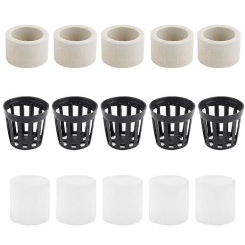 Aquatic Plants Fixed Set 5pcs Aquarium Plant Weights Pot and 5pcs Planting Cup with 5pcs Fixing Cottons Aquarium Accessories (15)
