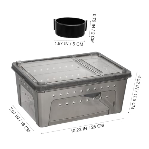 Reptile Terrarium Box Plastic Feeding Container for Bearded Dragons Turtles Geckos and Other Pets Reptile Tank for Pet Supply and Habitat Care