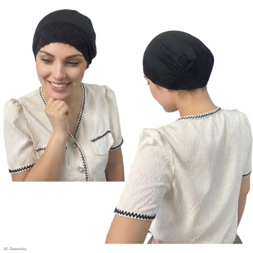 4Pack Women Hijab Undercap, Non Slip Hijab Cap, Solid Color Inner Under Scarf for Women
