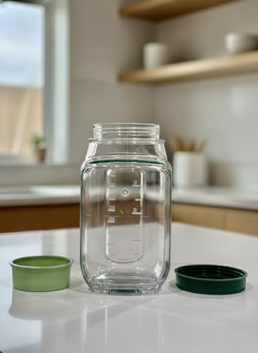 Salad Pod Mason Jar with Side Opening, Leakproof Salad Container for Lunch To Go, Portable Salad Shaker Jar with Dressing Cup, BPA-Free 34oz, Dishwasher & Microwave Safe