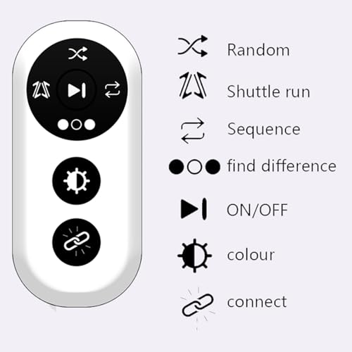 OVARIA Speed Agility Training Lights, Reaction Training Equipment with Remote Control, Portable Sports Fitness Trainer for Basketball, Soccer and Lacrosse (Size : 6) - size: 6