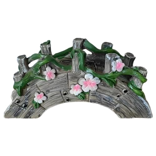 MUAMAX Fairy Garden Bridge Mini Bridge for Fairy Garden Flower Bridge Resin Arched Artificial Little Bridge Micro Landscape Bridge for Dollhouse Ornaments Fairy Garden Accessories