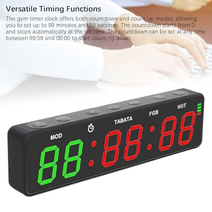 LICAEVEY Gym Timer Clock, Magnetic Rechargeable Interval Timer with Stopwatch, Portable Workout for Home Gym, Boxing, Fitness Training