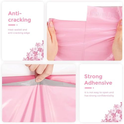 Metronic Poly Mailers 10x13 1200 Pack, Small Shipping Bags for Clothing with Strong Adhesive, Shipping Envelopes Mailers Poly Bags for Small Businesses, Waterproof Packages Bags Light Pink - size: 10X13 1200pc