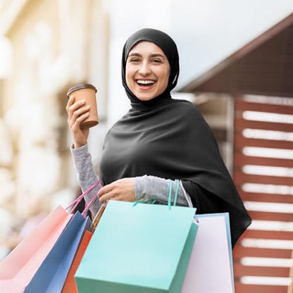 Geyoga Instant Chiffon Hijab 3-in-1 Hijab Scarf for Women Muslim Soft Long Head Scarf Wrap with Built-in Magnets and Undercap
