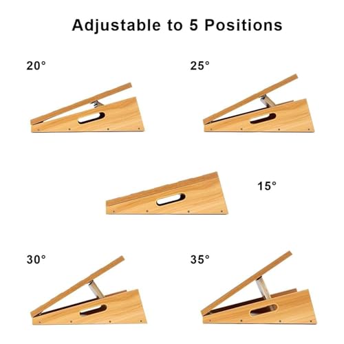 StrongTek Professional Wooden Slant Board, Adjustable Incline Board, and Calf Stretcher, Stretch Board - Extra Side-Handle Design for Portability, Full-Coverage - style: full-coverage