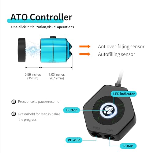 FZONE Aquarium ATO with Controller, QST2.0 Auto Top Off System for Saltwater Aquarium & Freshwater Aquarium