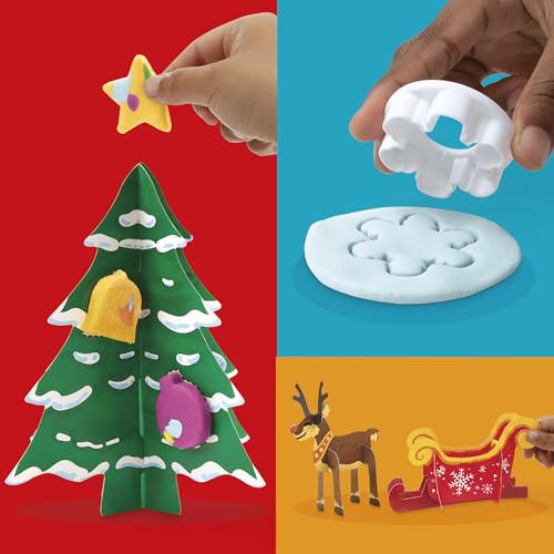 Play-Doh Holiday Advent Calendar for Kids 3 and Up, 24 Day Countdown, Multiple Surprise Gifts Behind Each Door, Arts & Crafts